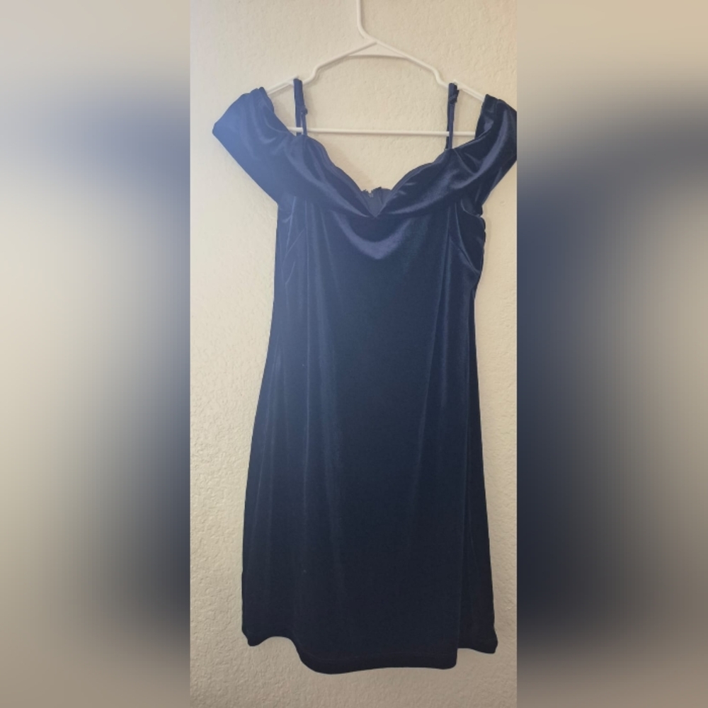 B Darlin Strapless Midnight Blue Dress